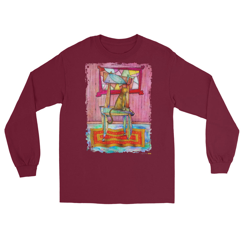 Cat on chair Long Sleeve Shirt