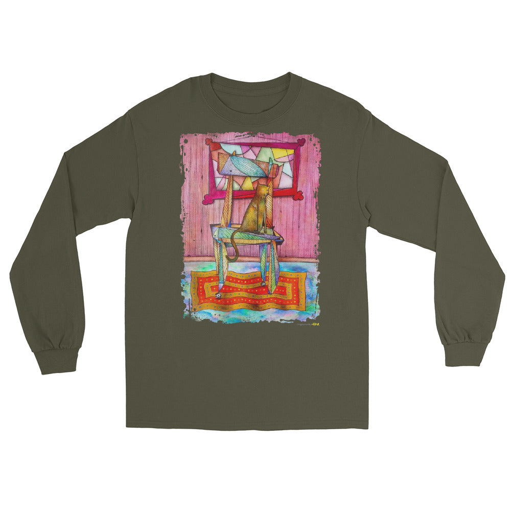 Cat on chair Long Sleeve Shirt