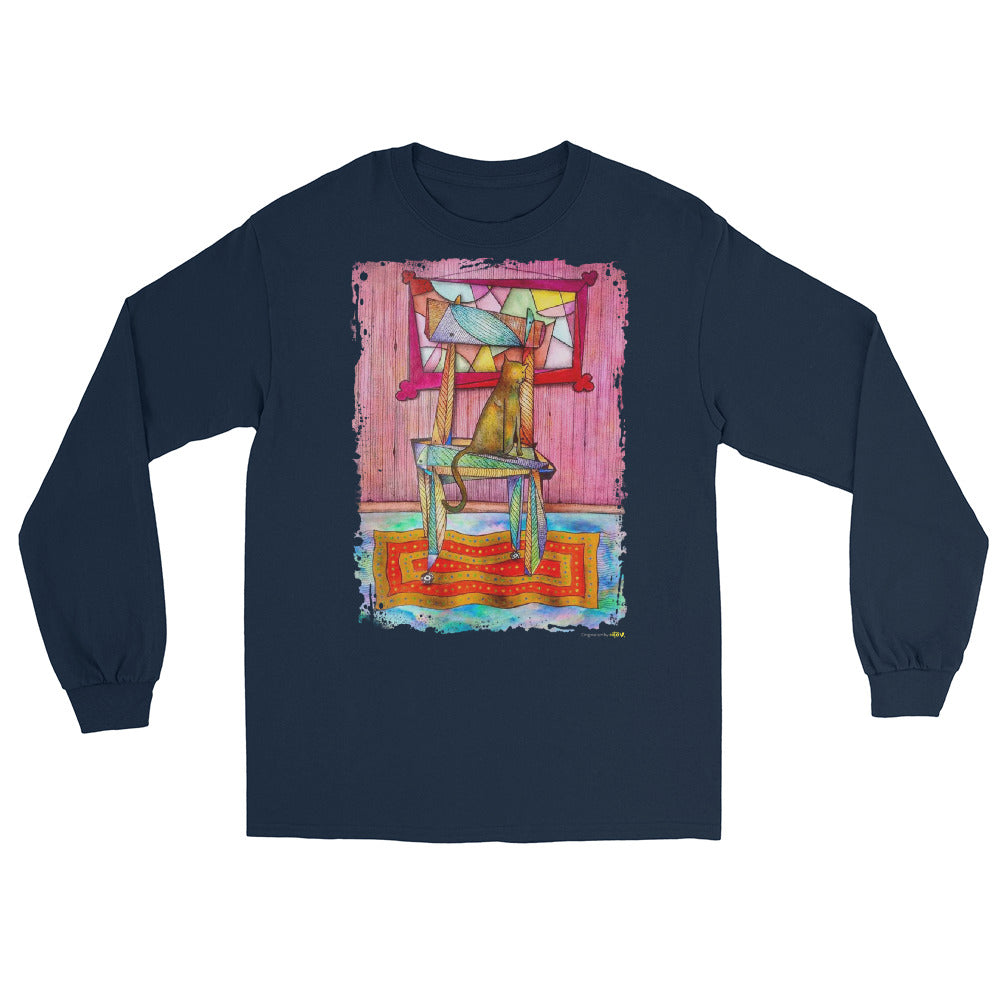 Cat on chair Long Sleeve Shirt