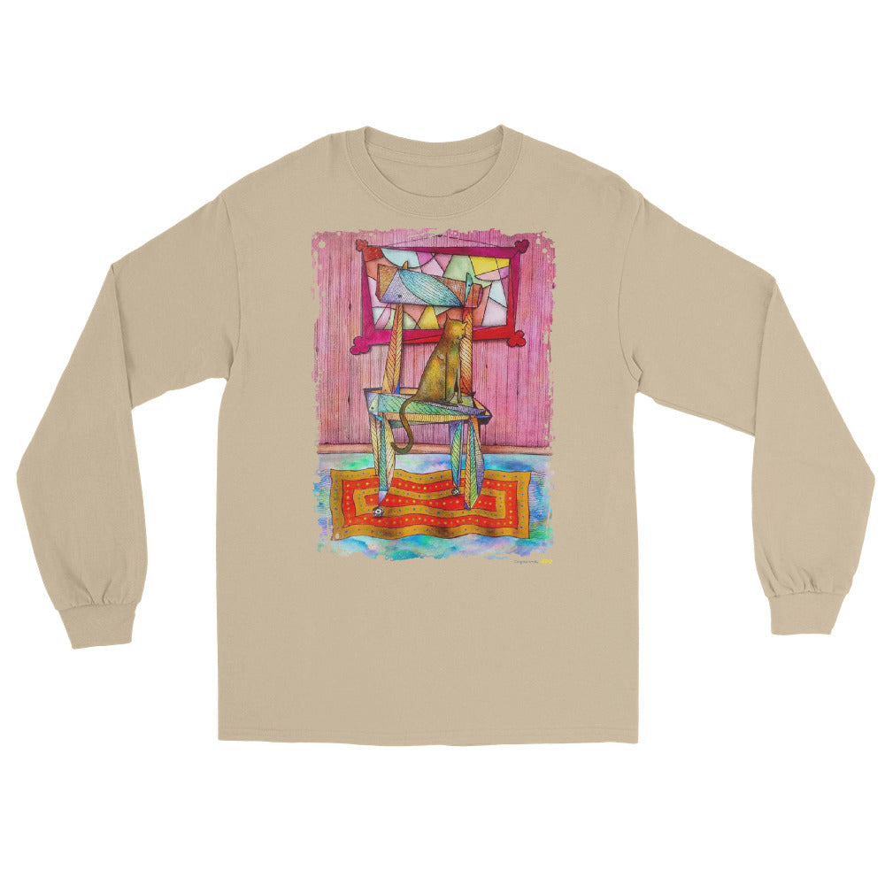 Cat on chair Long Sleeve Shirt