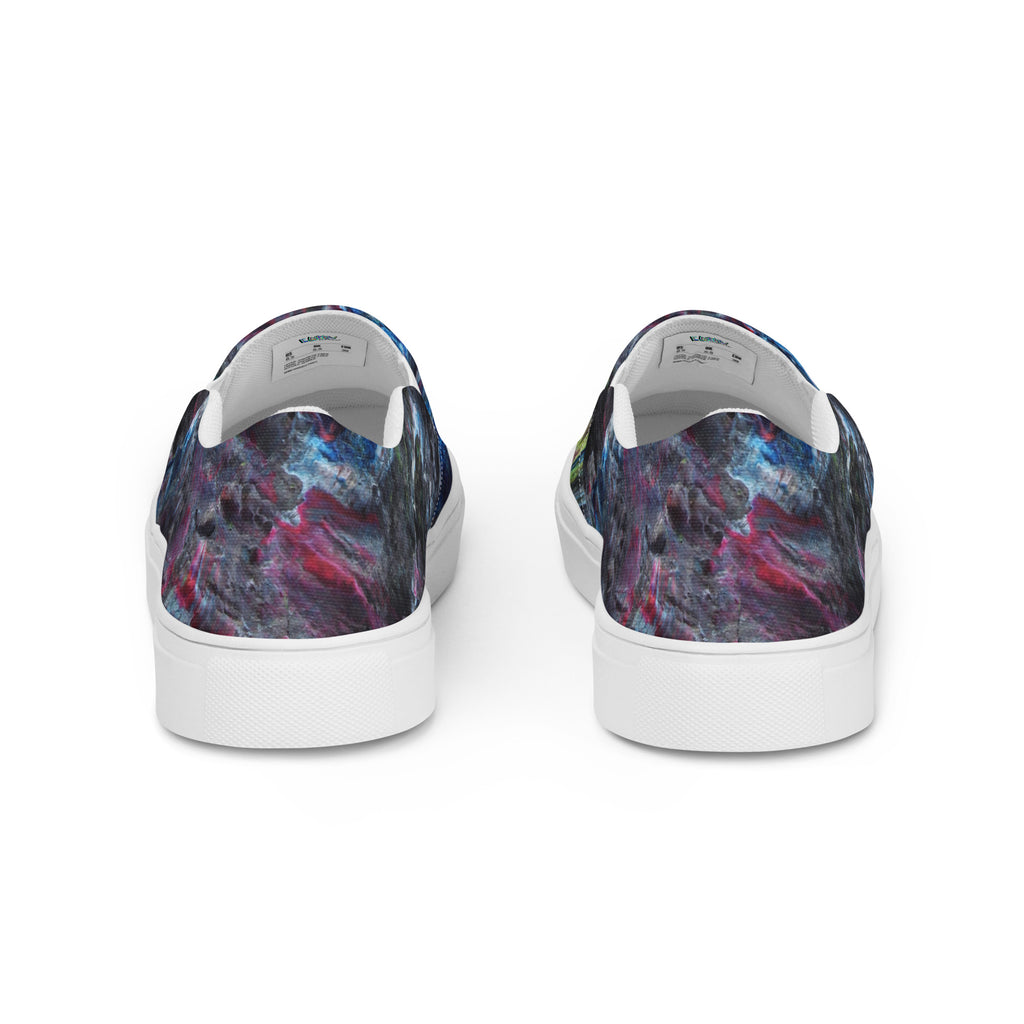 Petroleum canvas shoes