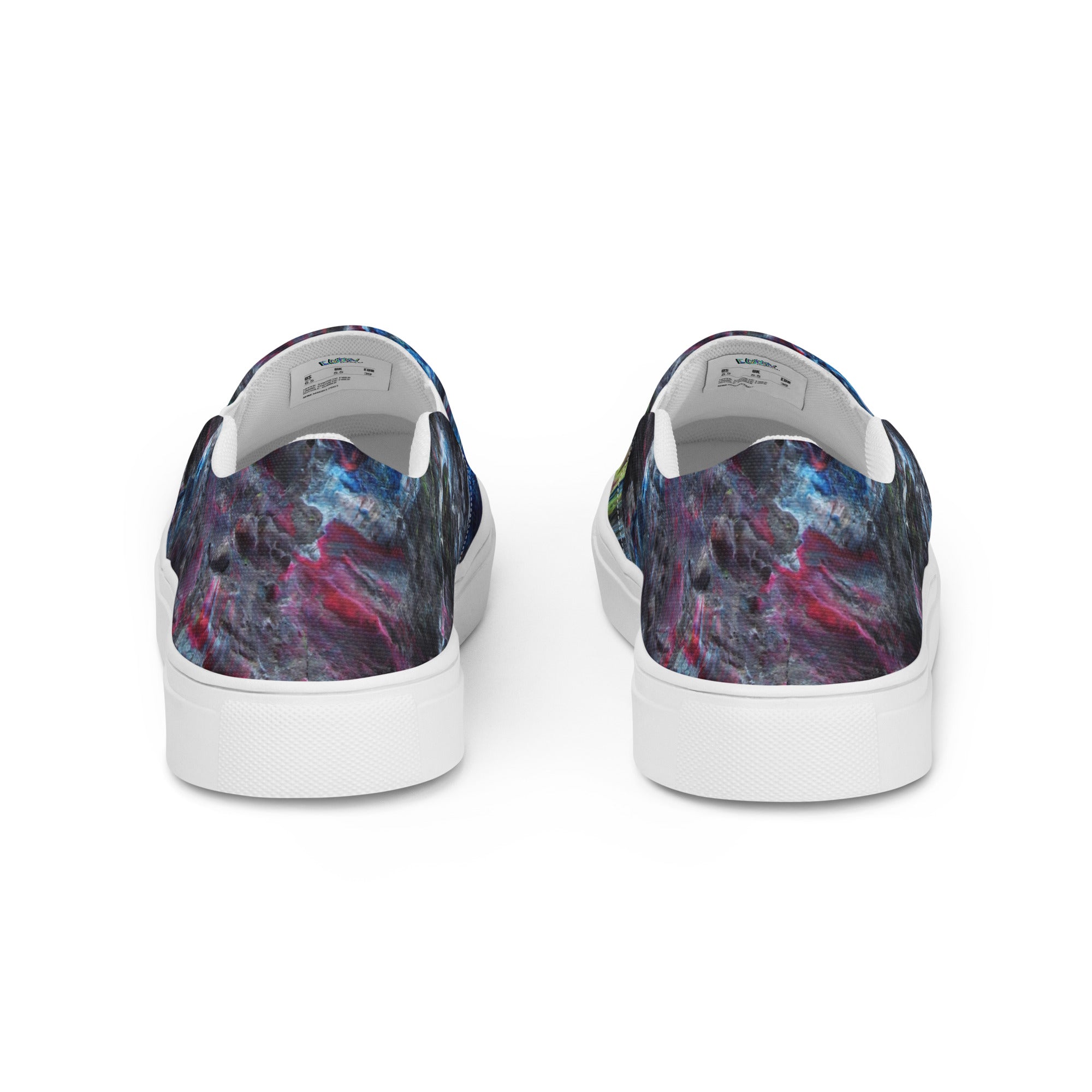 Petroleum canvas shoes