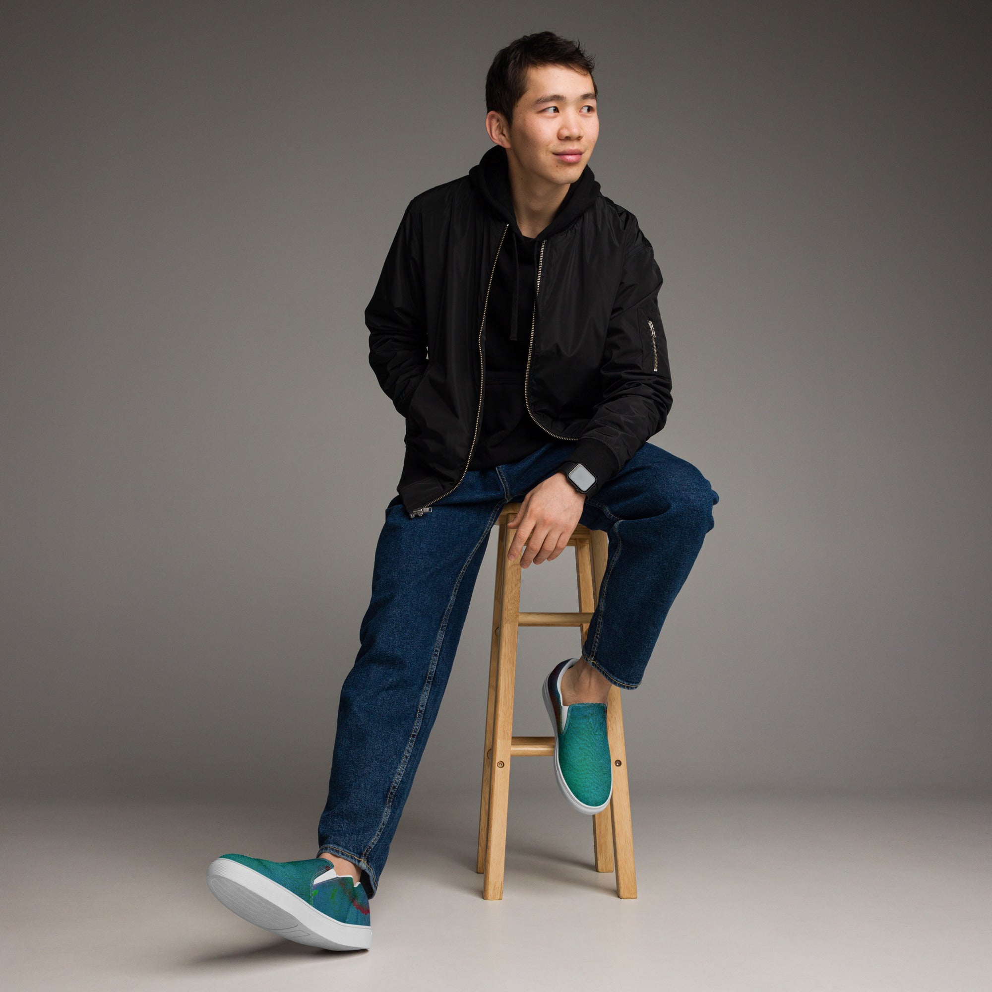 Ink slip-on canvas shoes