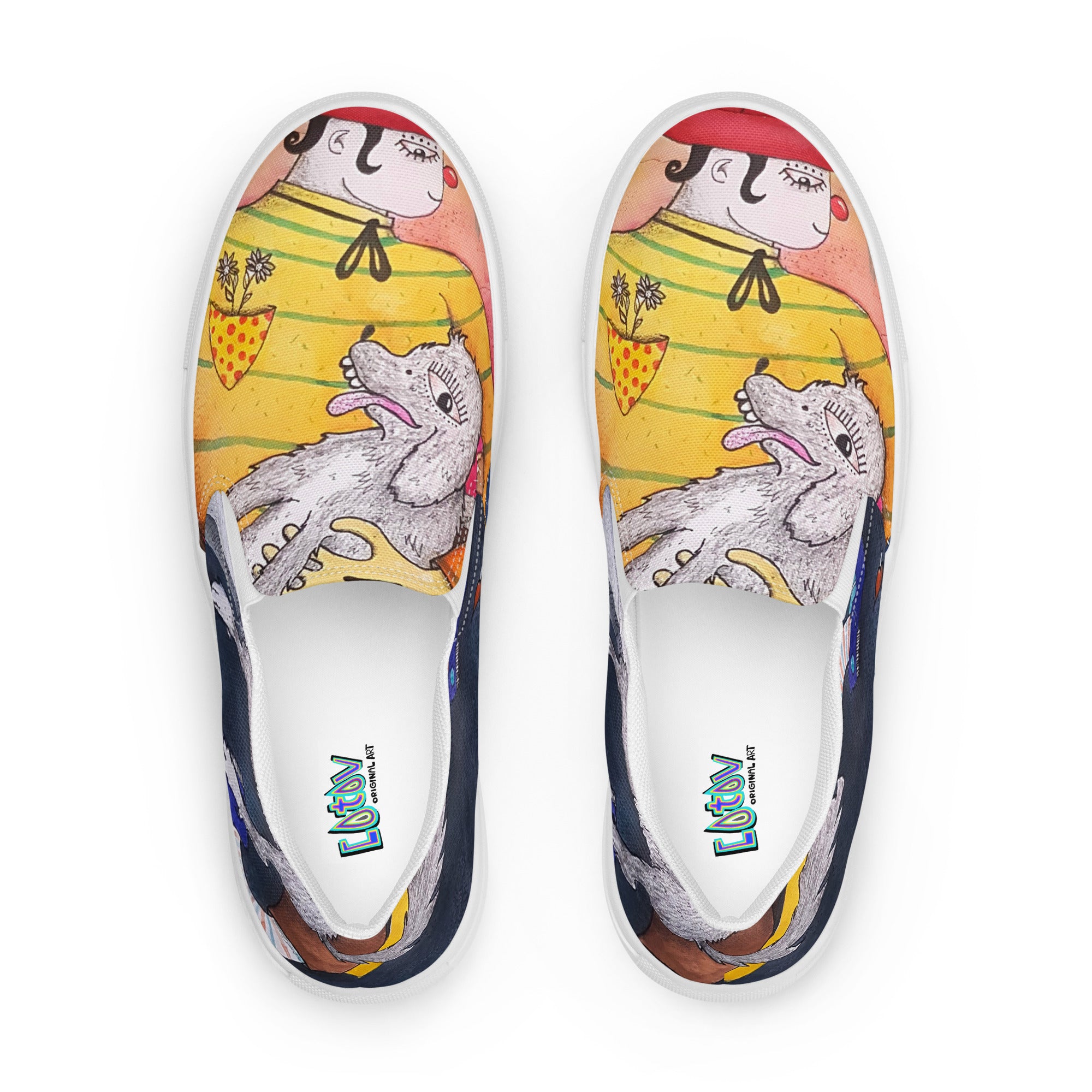 Run slip-on canvas shoes