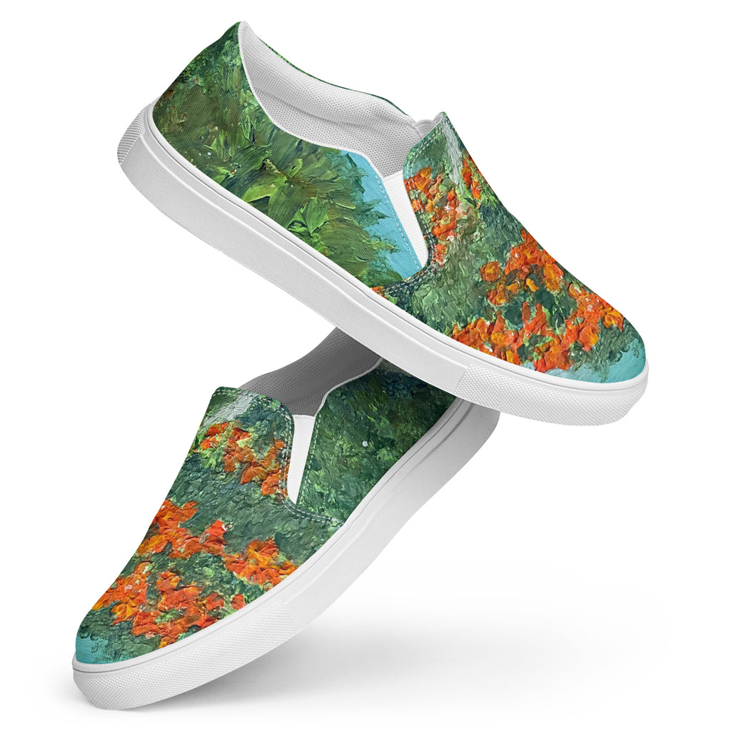 The tree slip-on canvas shoes
