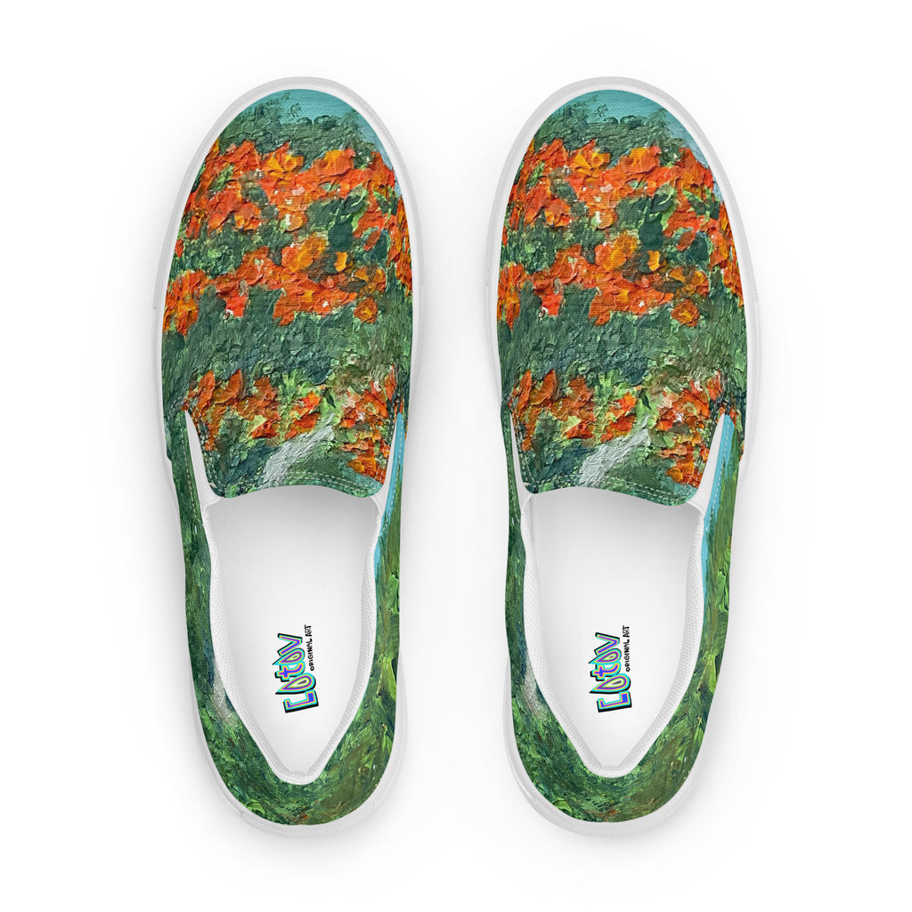 The tree slip-on canvas shoes