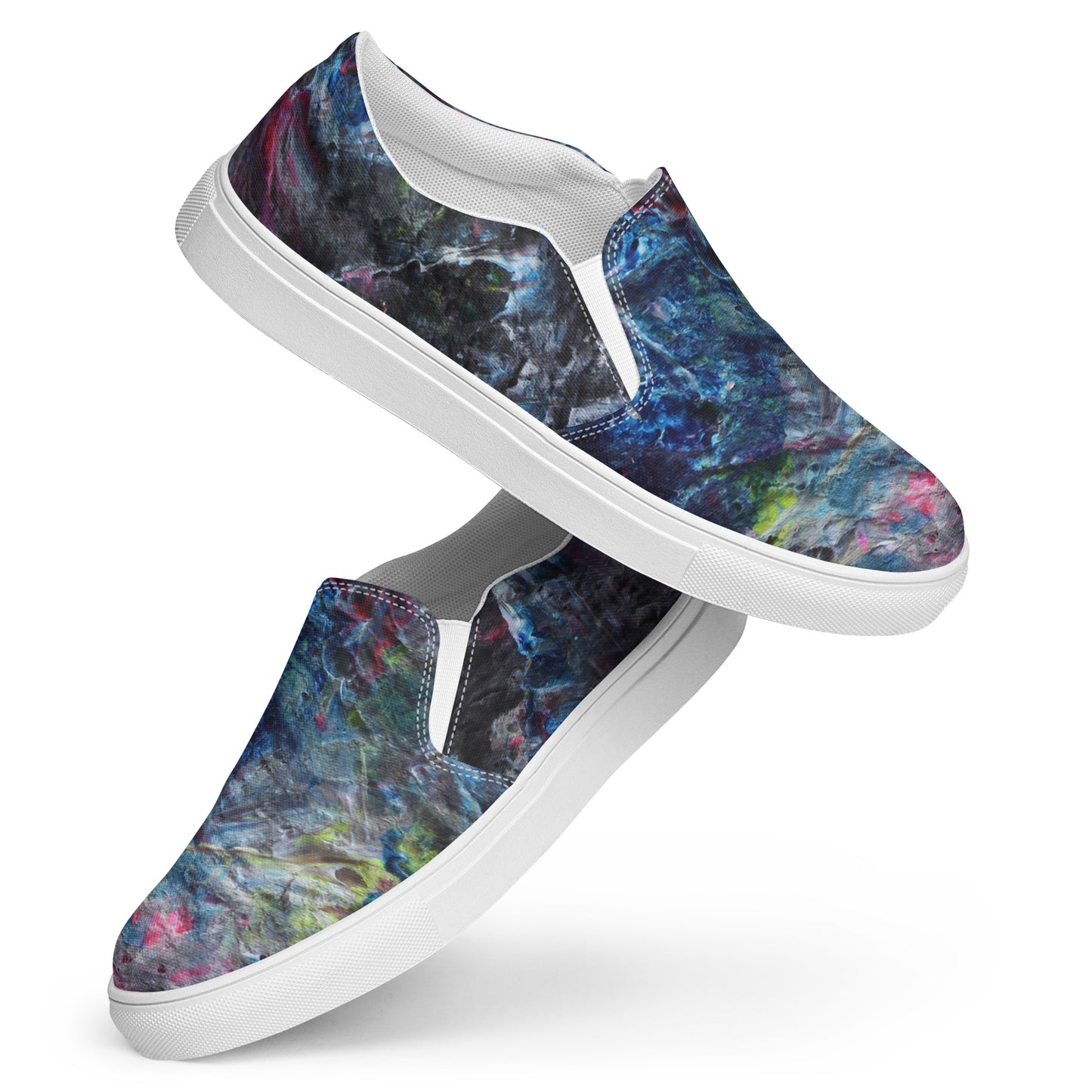 Petroleum canvas shoes