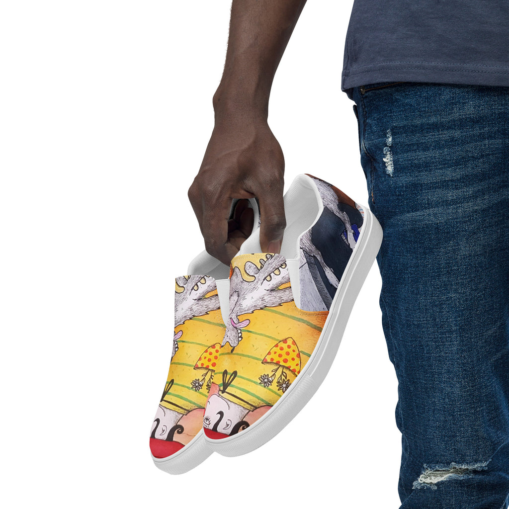 Run slip-on canvas shoes