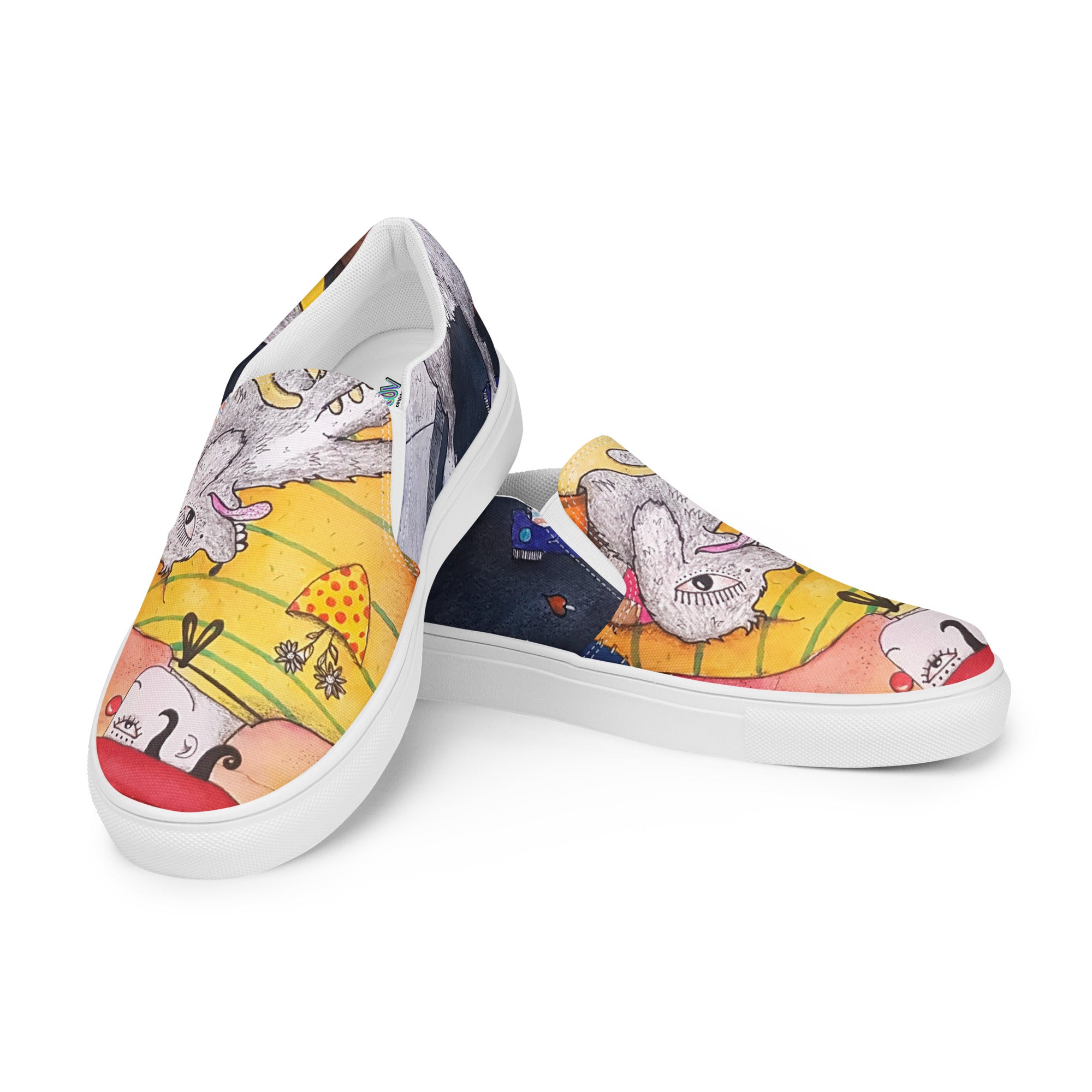 Run slip-on canvas shoes