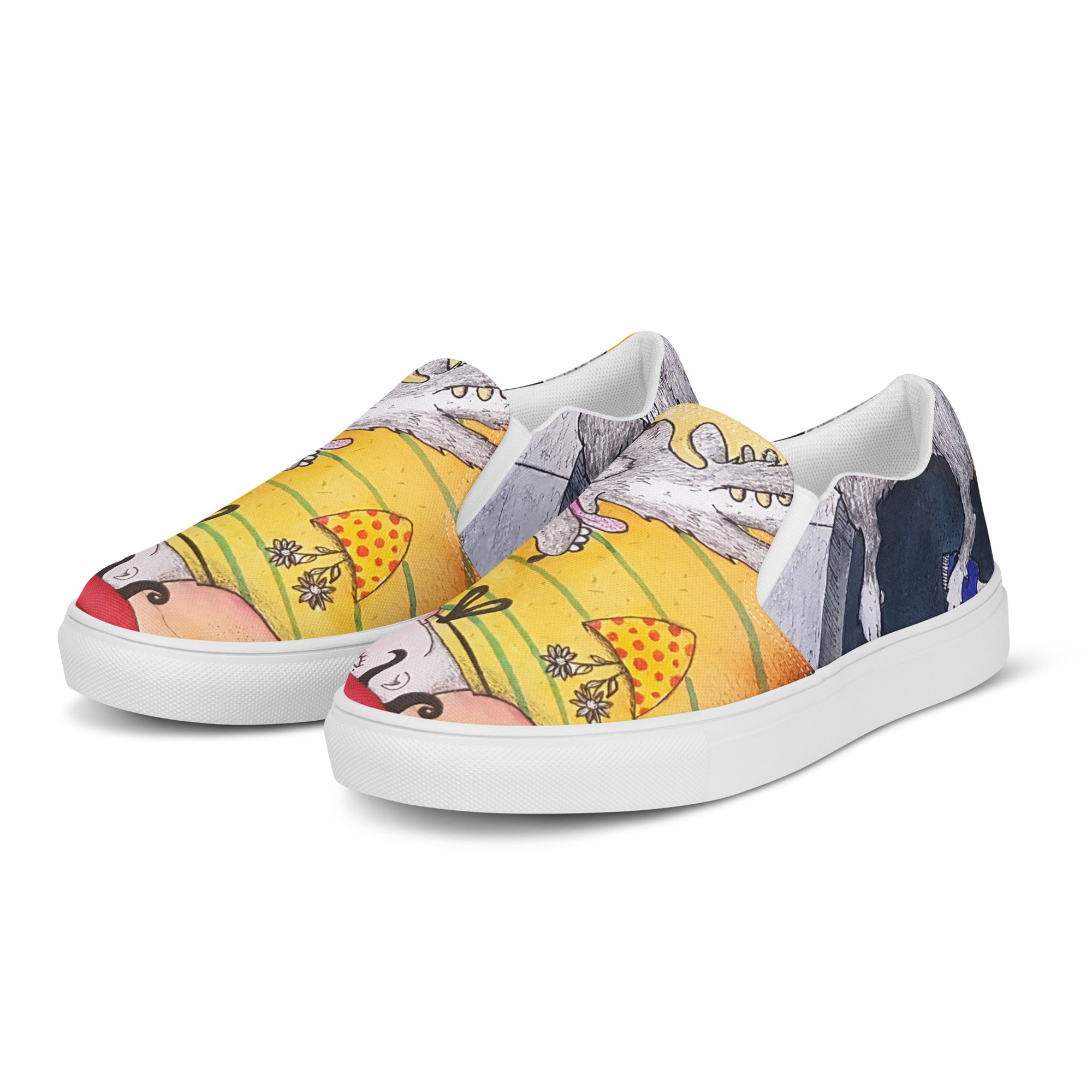Run slip-on canvas shoes