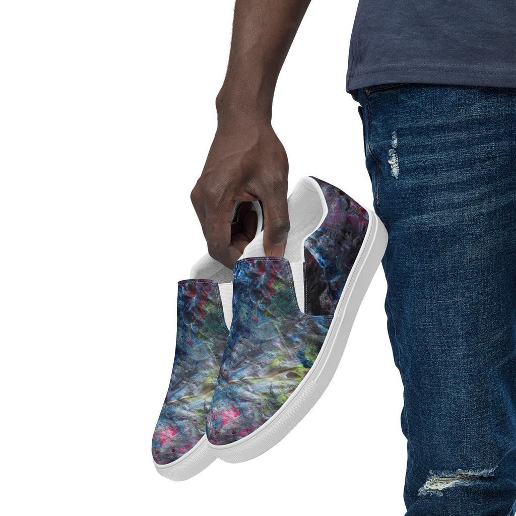 Petroleum canvas shoes