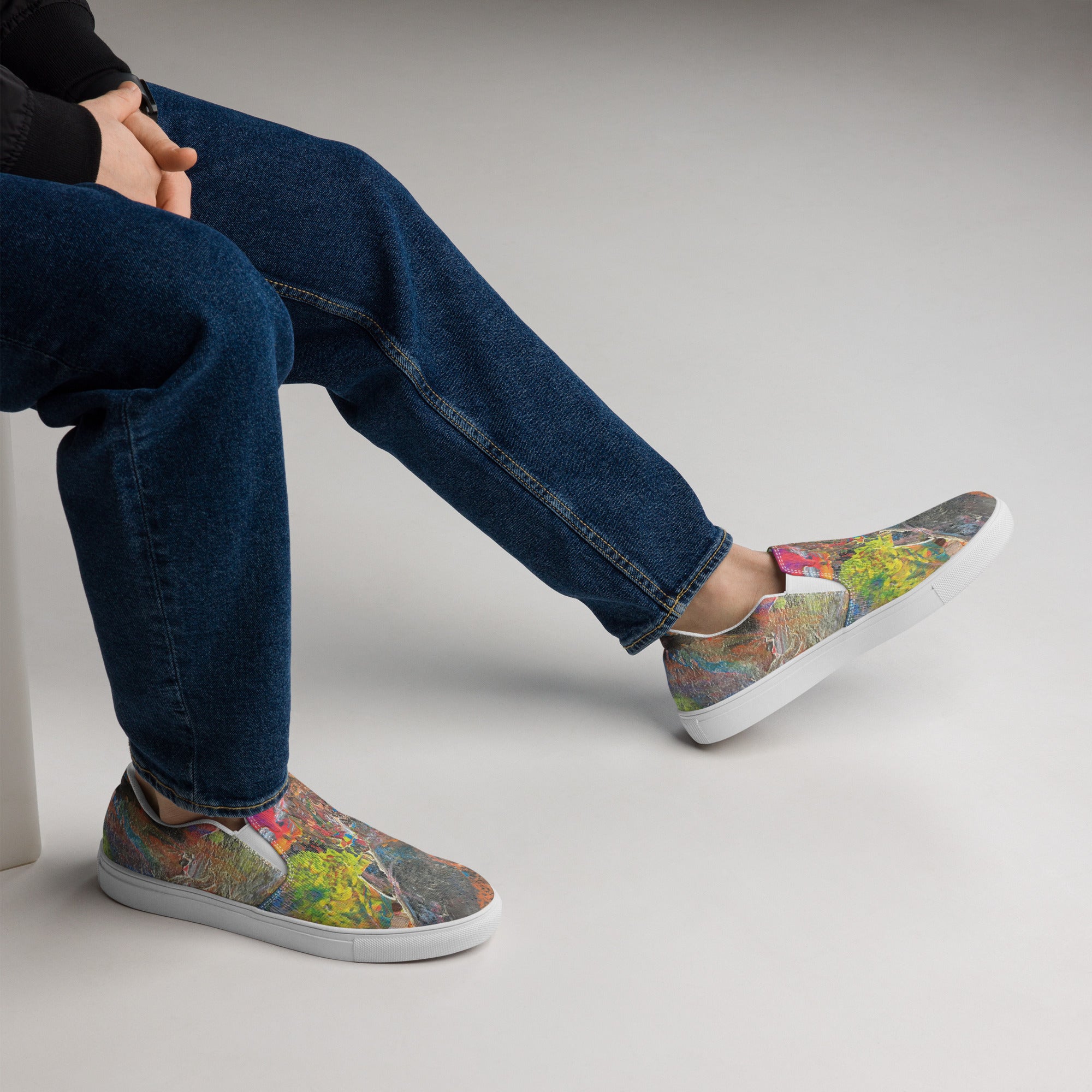 Neón slip-on canvas shoes