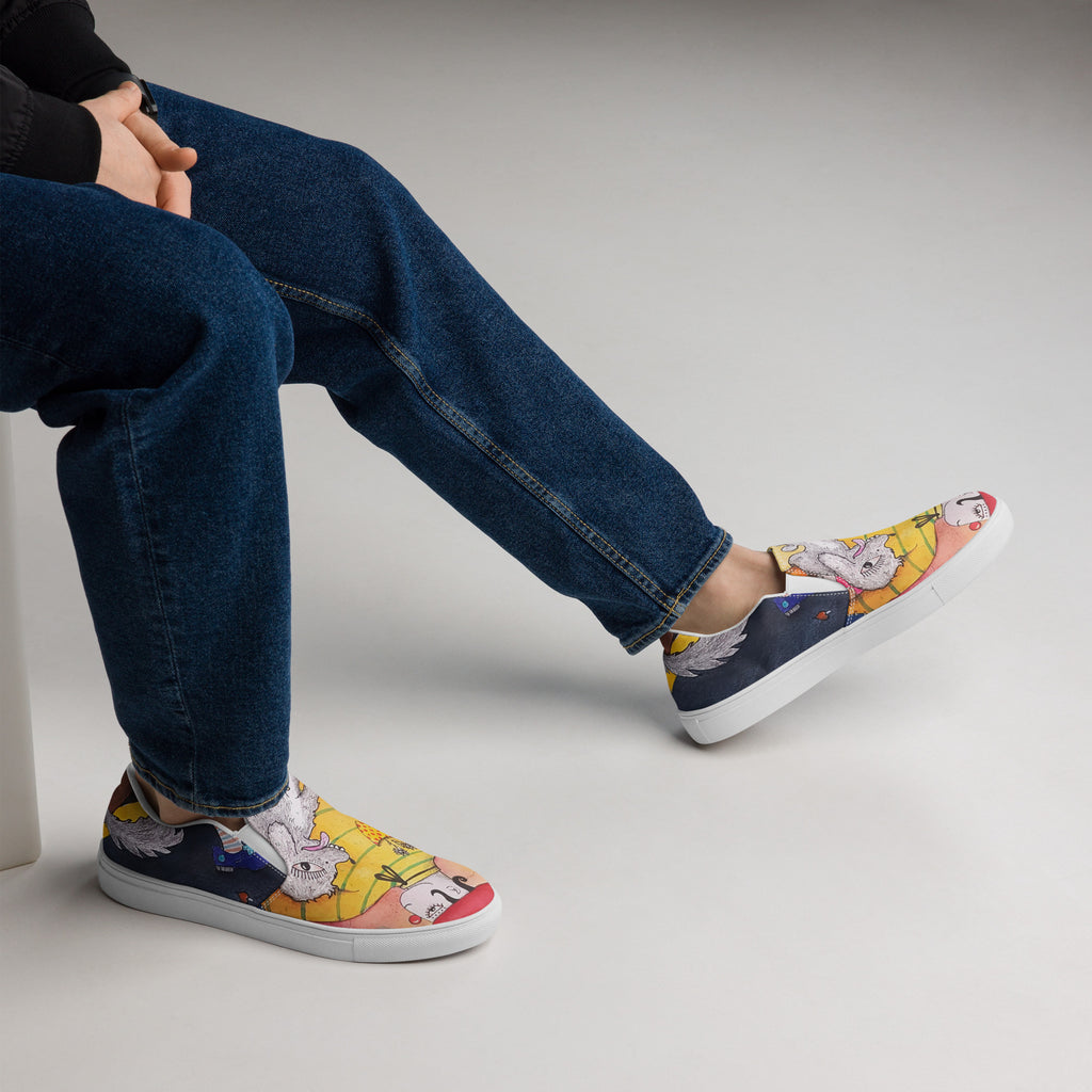 Run slip-on canvas shoes