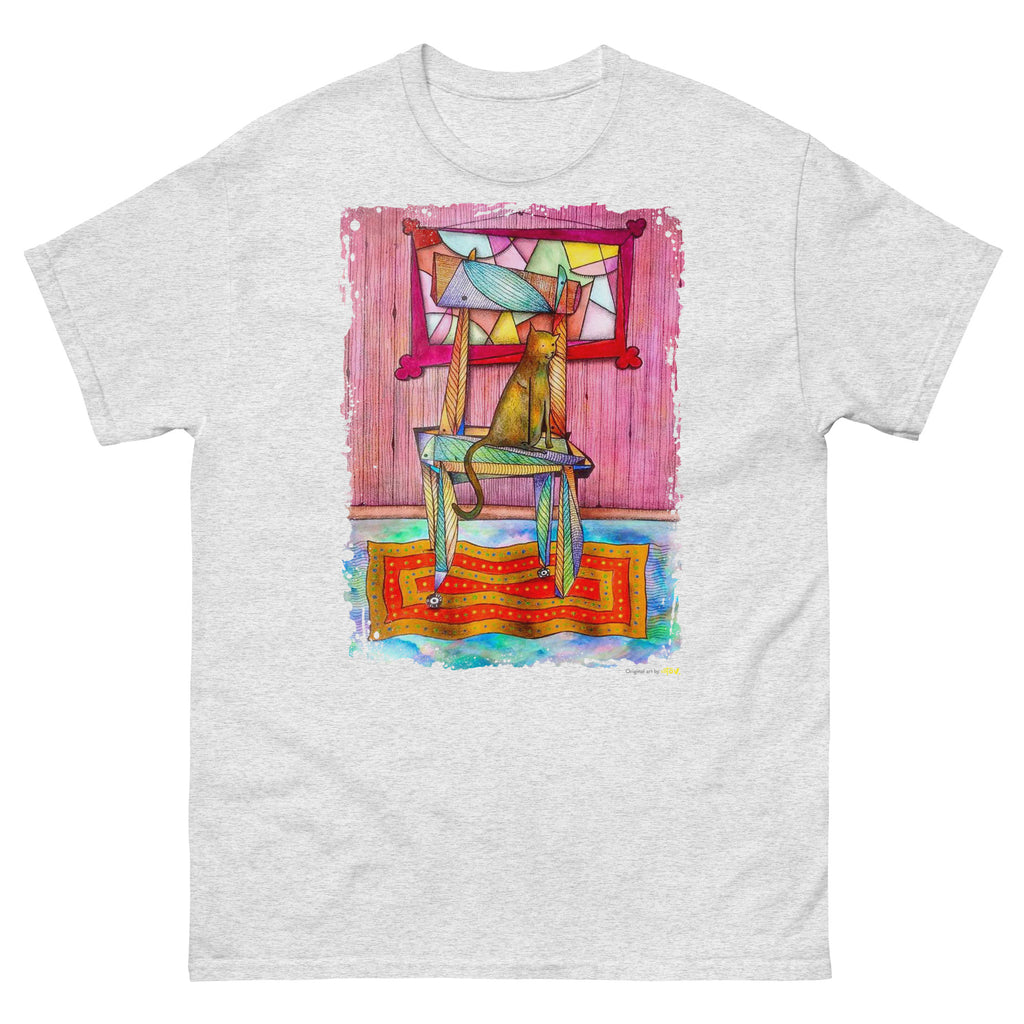 Cat on chair classic tee