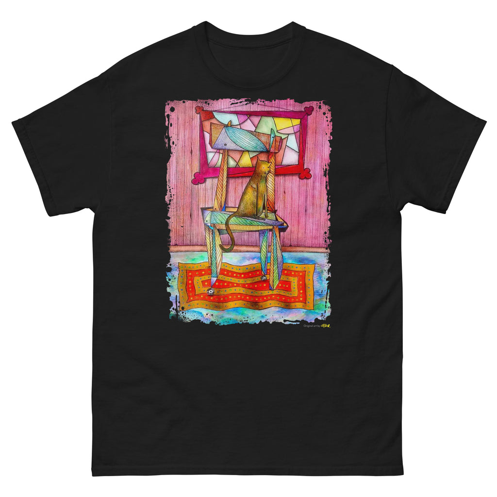 Cat on chair classic tee