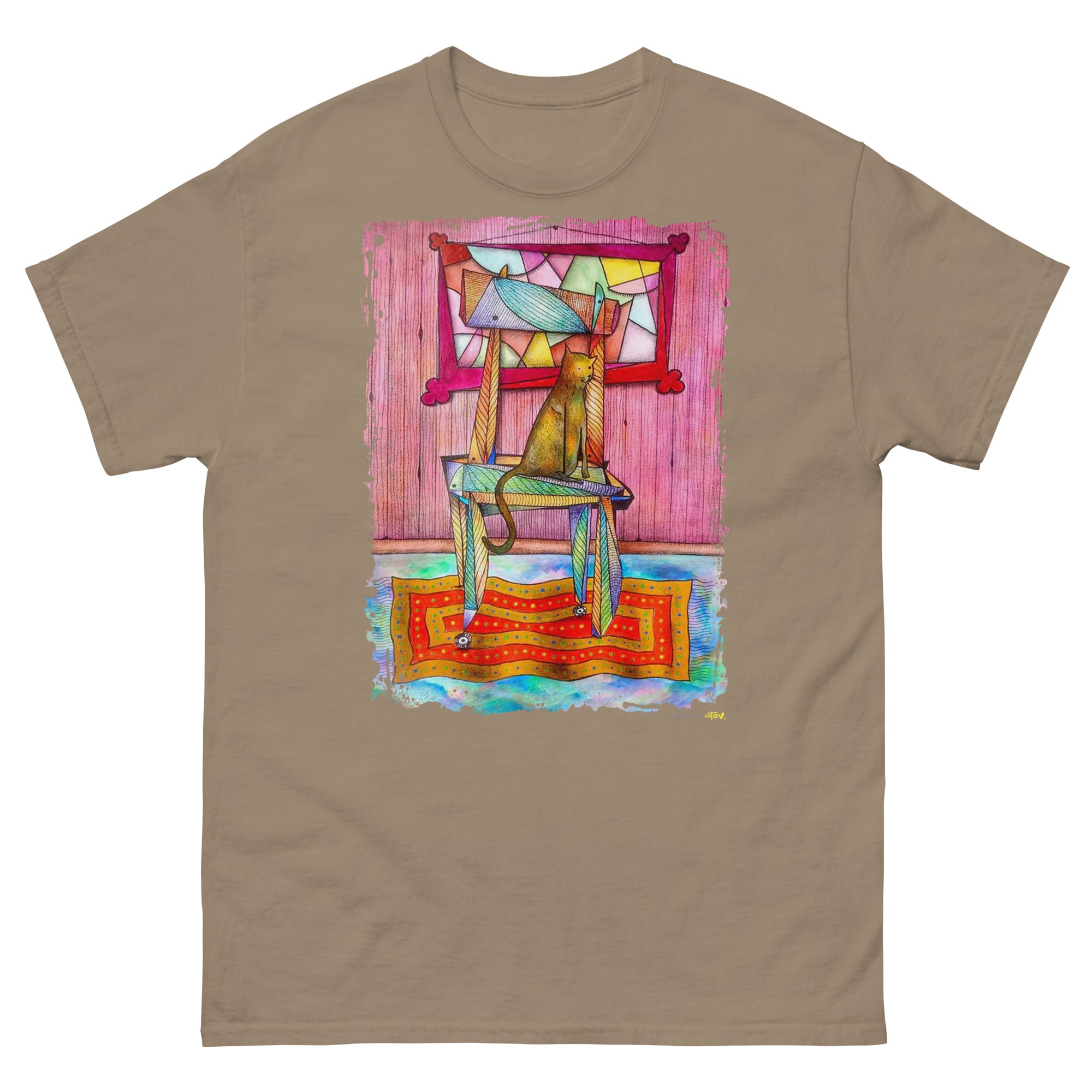 Cat on chair classic tee