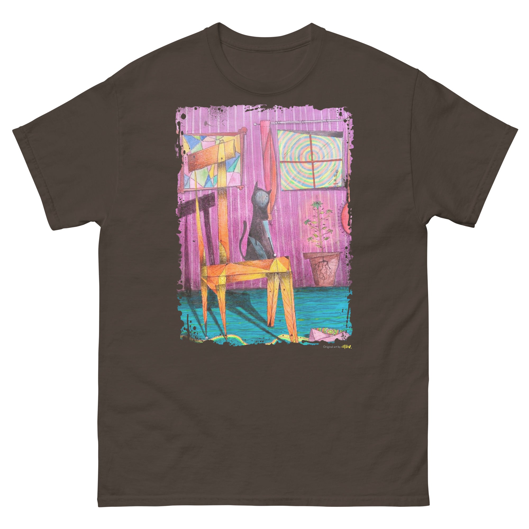 Cat on chair II classic tee