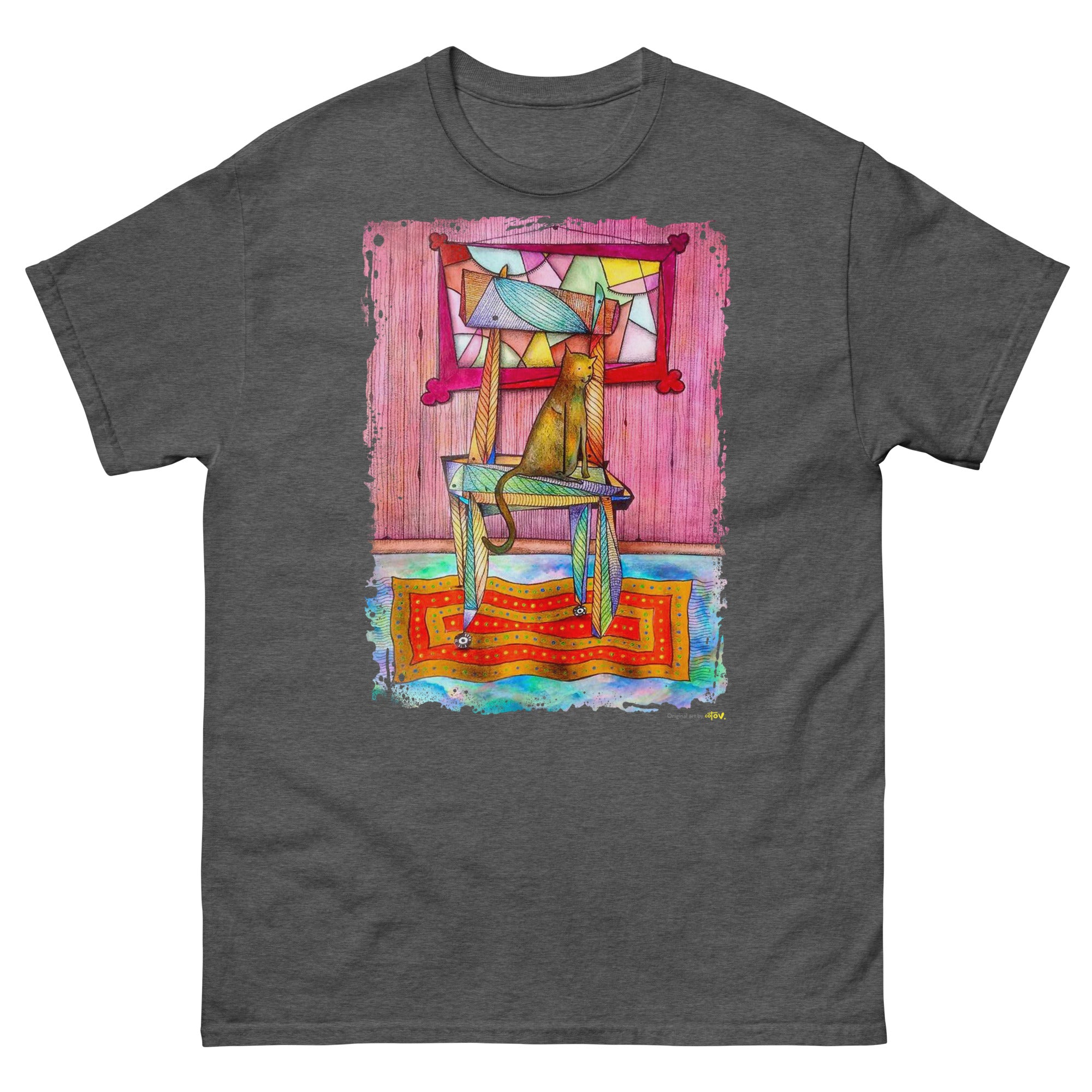 Cat on chair classic tee
