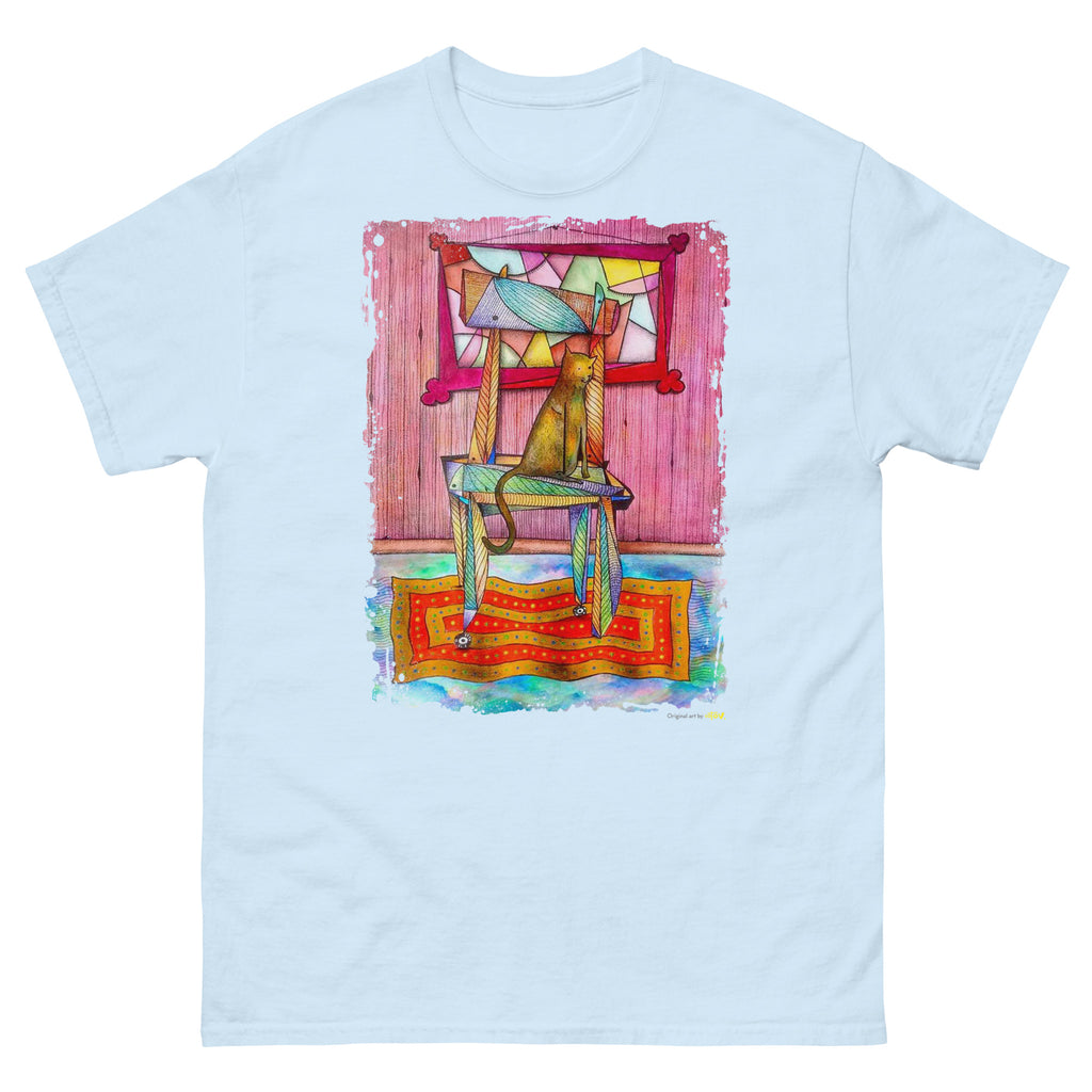 Cat on chair classic tee