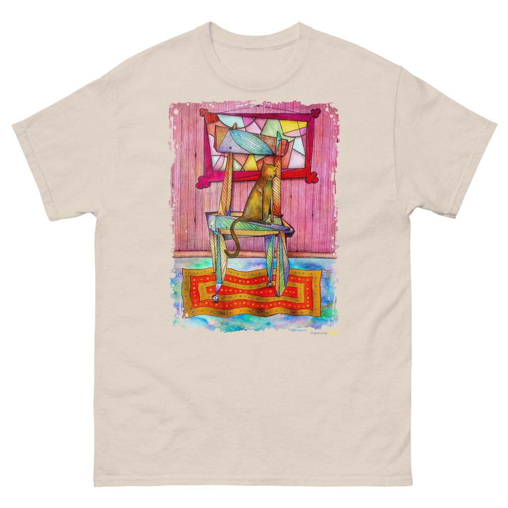Cat on chair classic tee