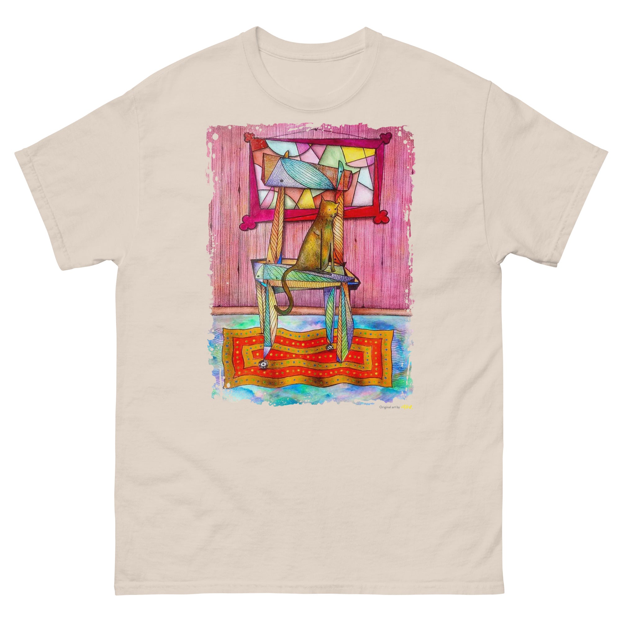 Cat on chair classic tee