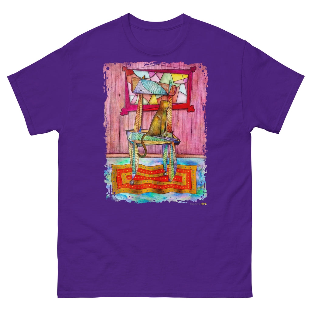 Cat on chair classic tee