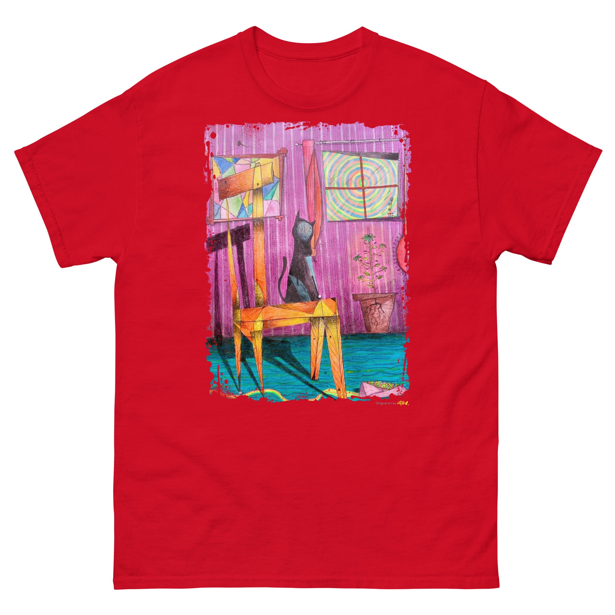 Cat on chair II classic tee