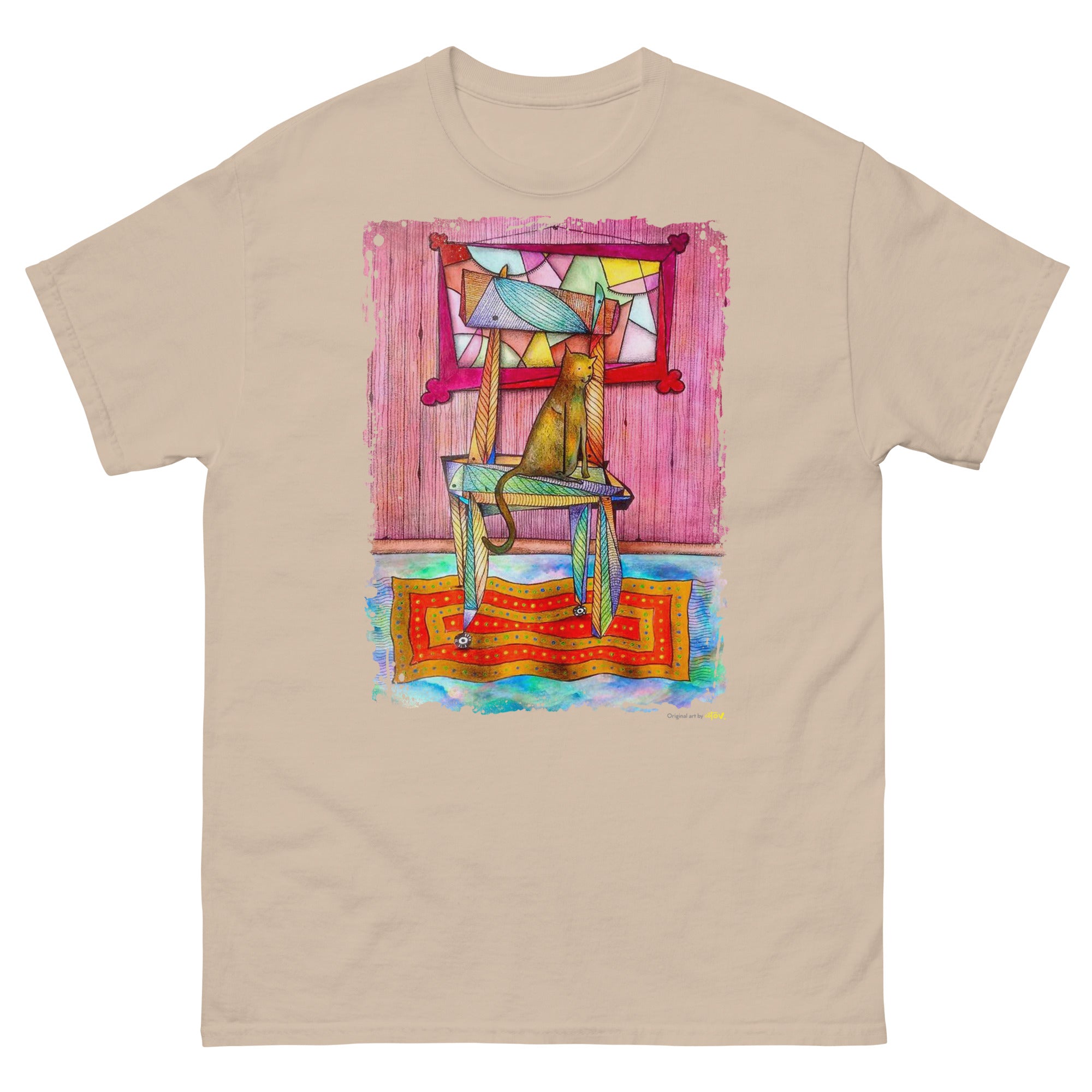 Cat on chair classic tee