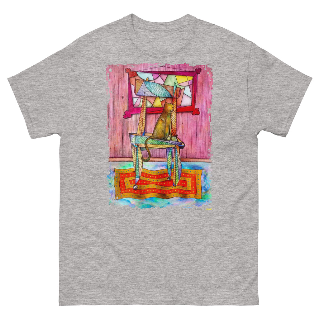 Cat on chair classic tee