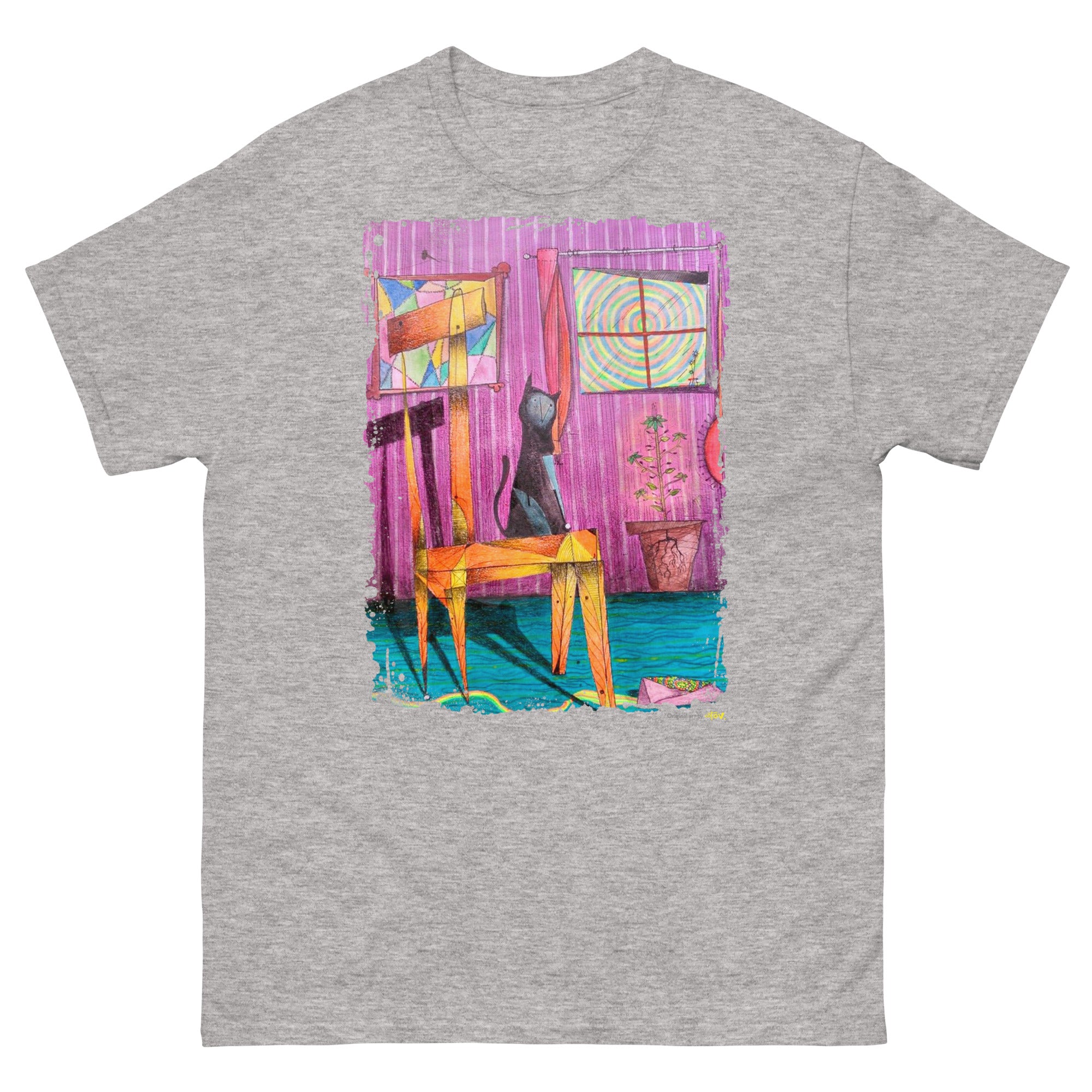 Cat on chair II classic tee