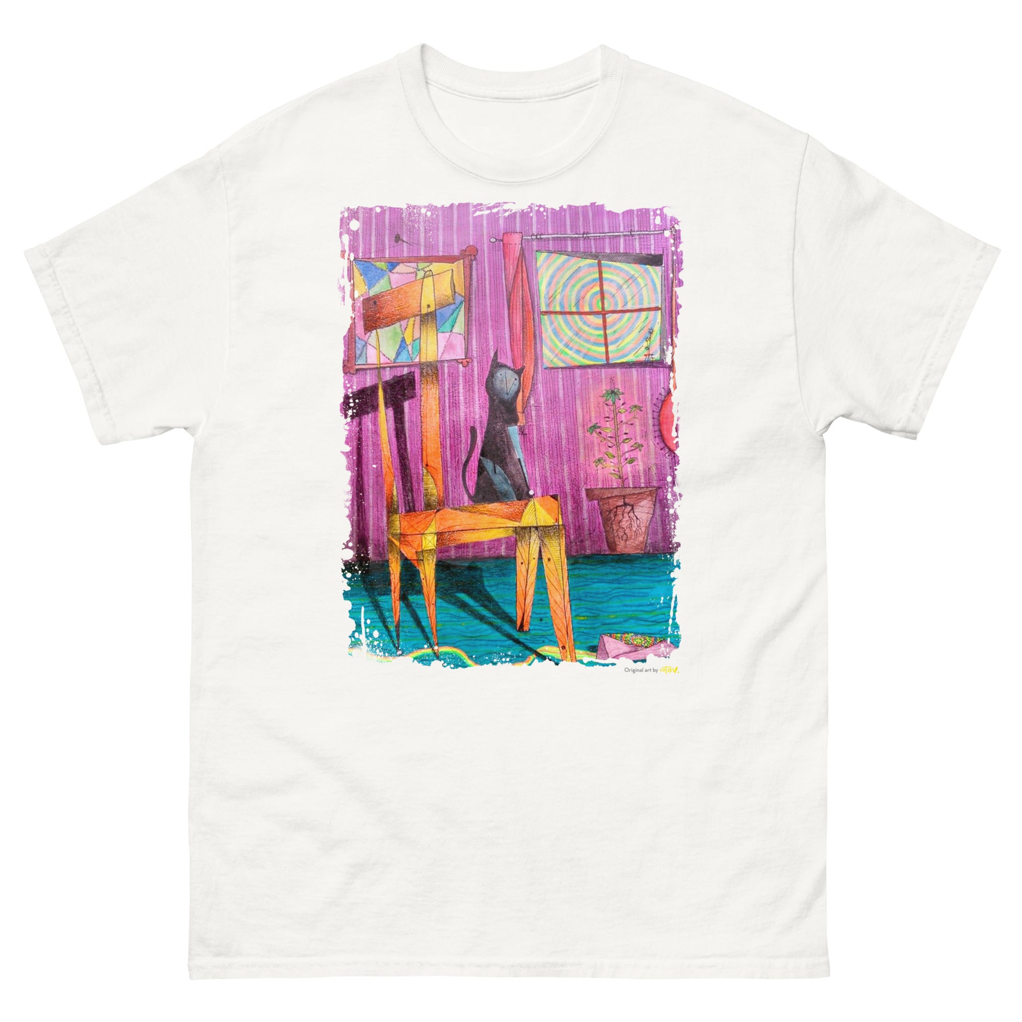 Cat on chair II classic tee